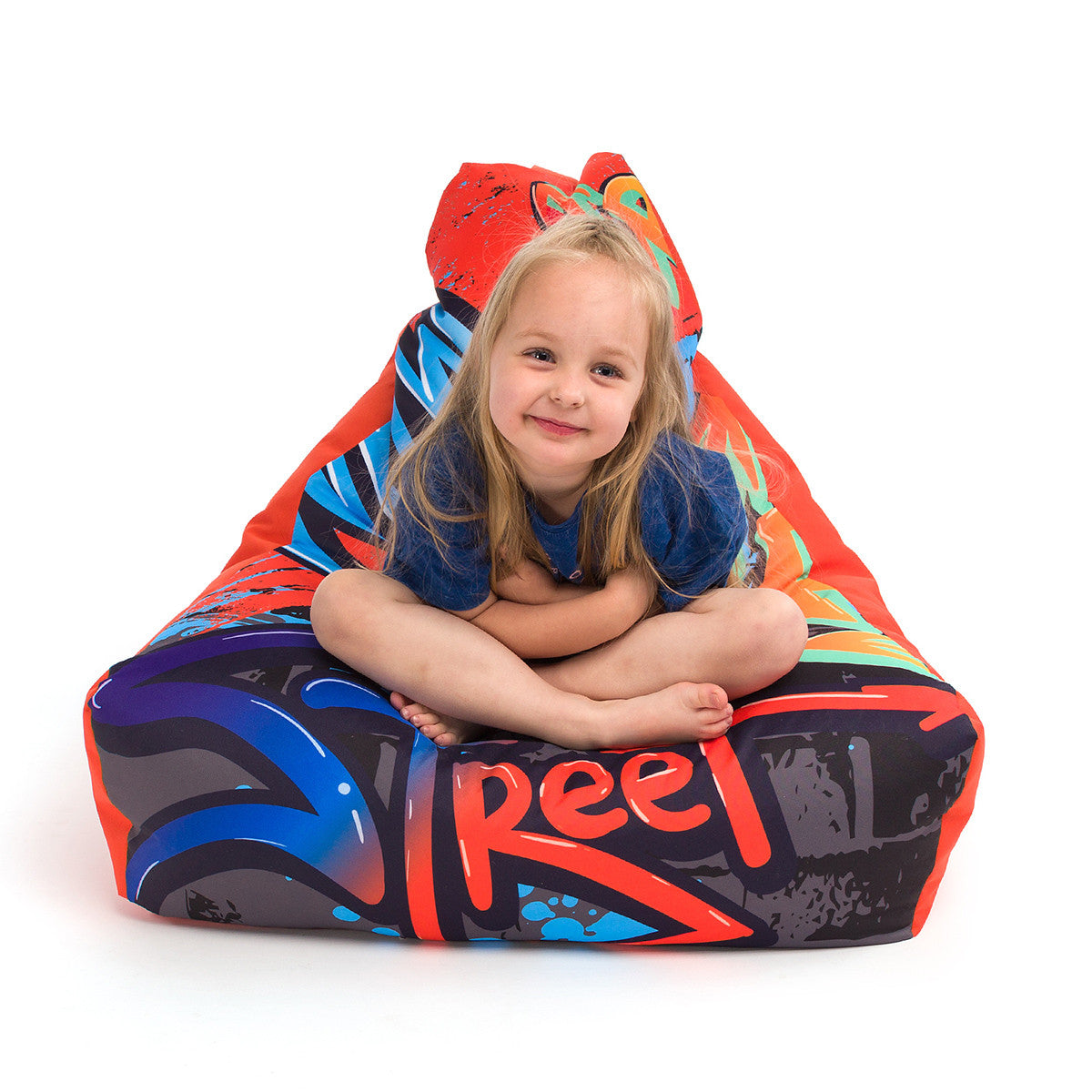 Keiko S Modern Poltrona Pouf Sacco Poliestere Design con Maniglia