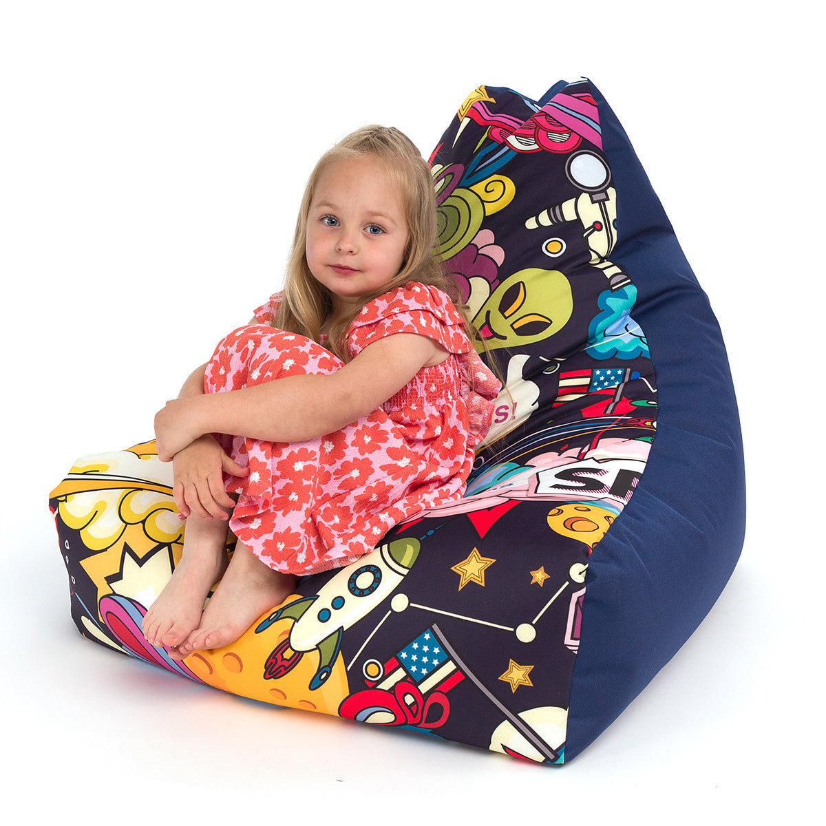 Keiko S Modern Poltrona Pouf Sacco Poliestere Design con Maniglia