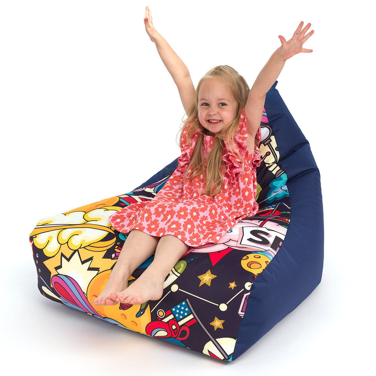 Keiko S Modern Poltrona Pouf Sacco Poliestere Design con Maniglia