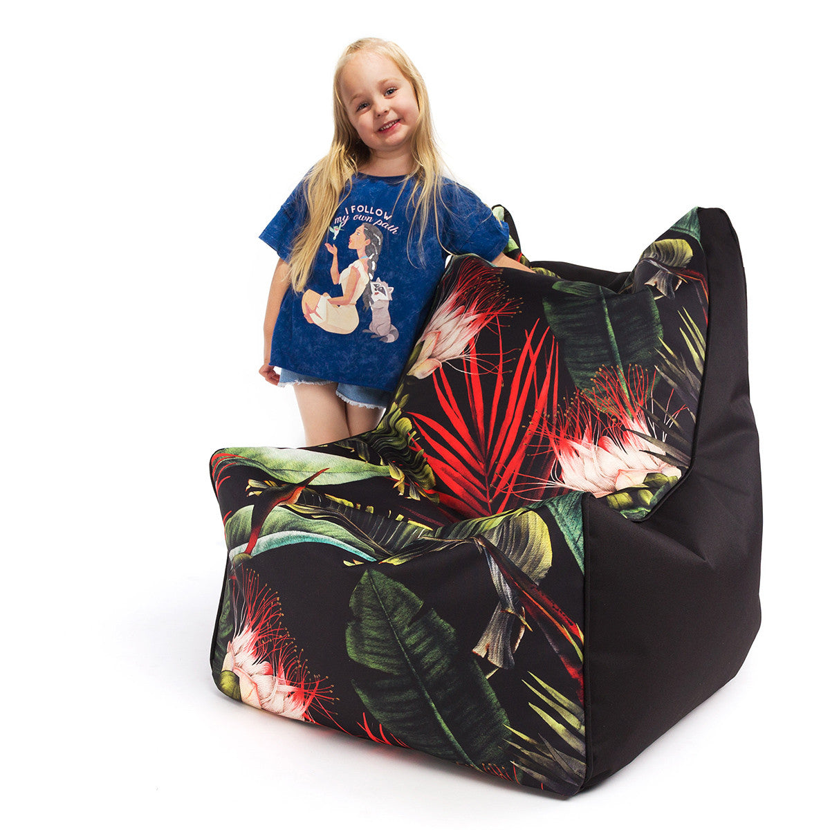 Solid Pouf Sacco con Imbottitura Seduta Morbida in Poliestere fantasia Design