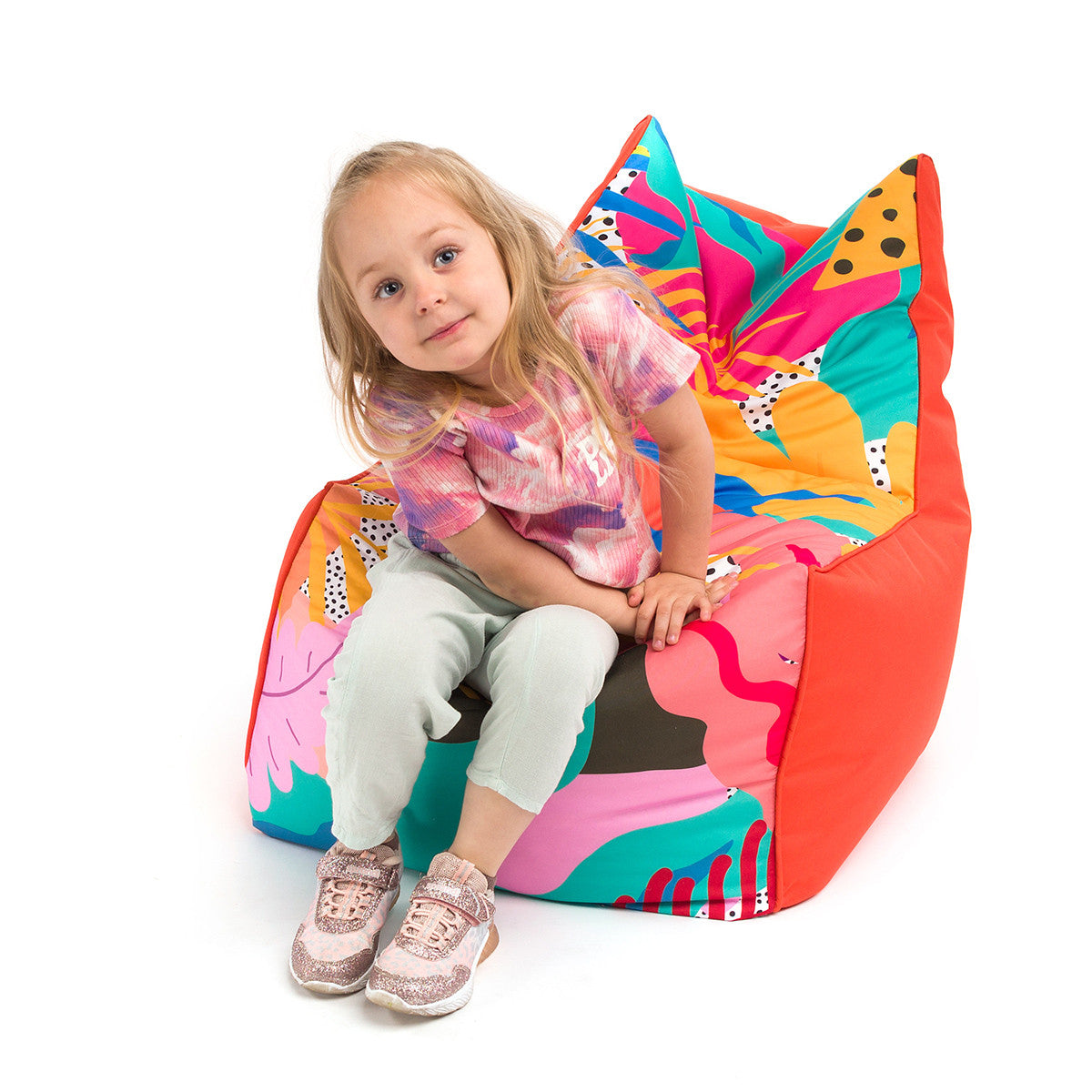 Solid Pouf Sacco con Imbottitura Seduta Morbida in Poliestere fantasia Design