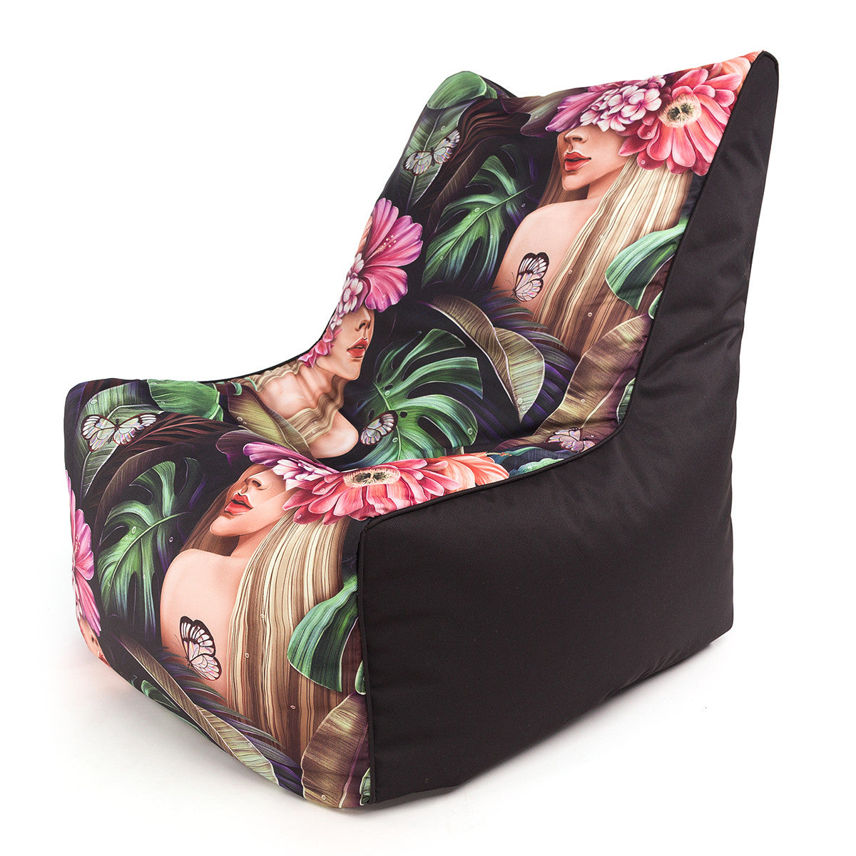 Solid Pouf Sacco con Imbottitura Seduta Morbida in Poliestere fantasia Design