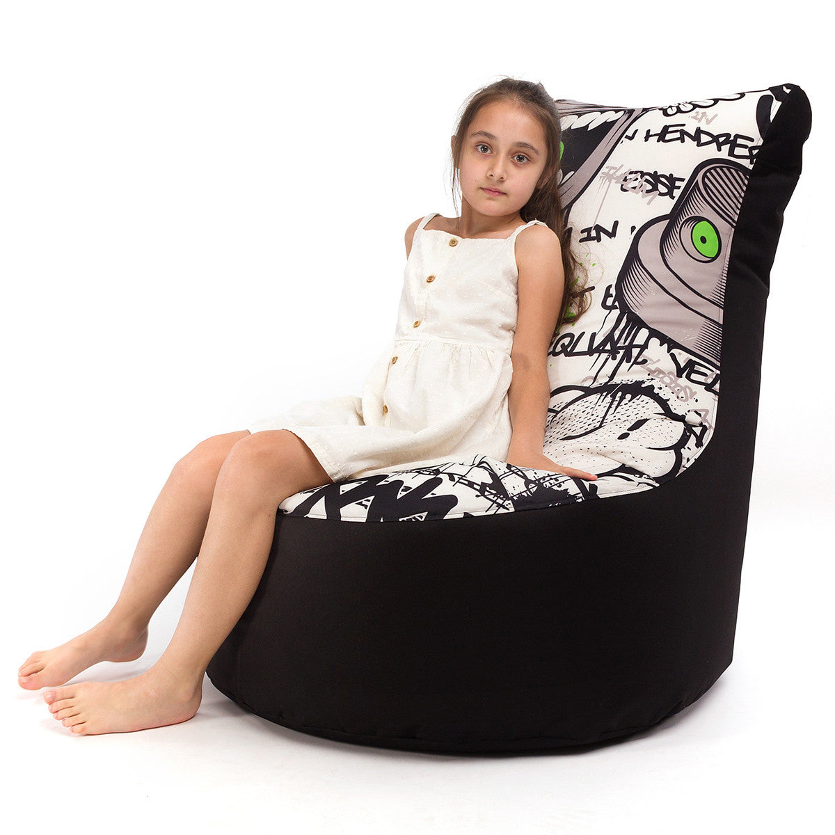 Pouf poltrona sacco seduta l poliestere modern con schienale alto