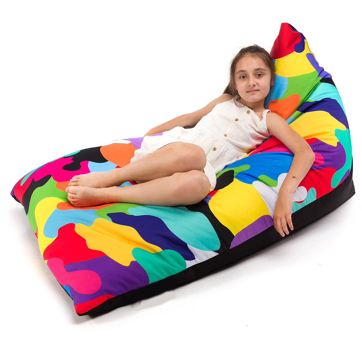 Lazy M Pouf Poltrona a Sacco Cuscino da terra Cuscinone in Poliestere fantasia Design Sfoderabile