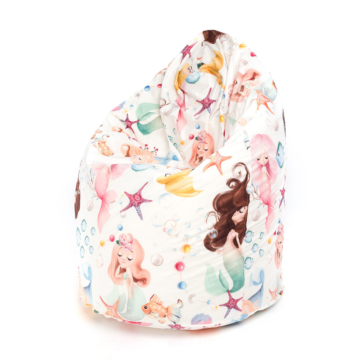 Pouf Poltrona Sacco in Morbido Tessuto Pile di Velluto fantasia Design sfoderabile