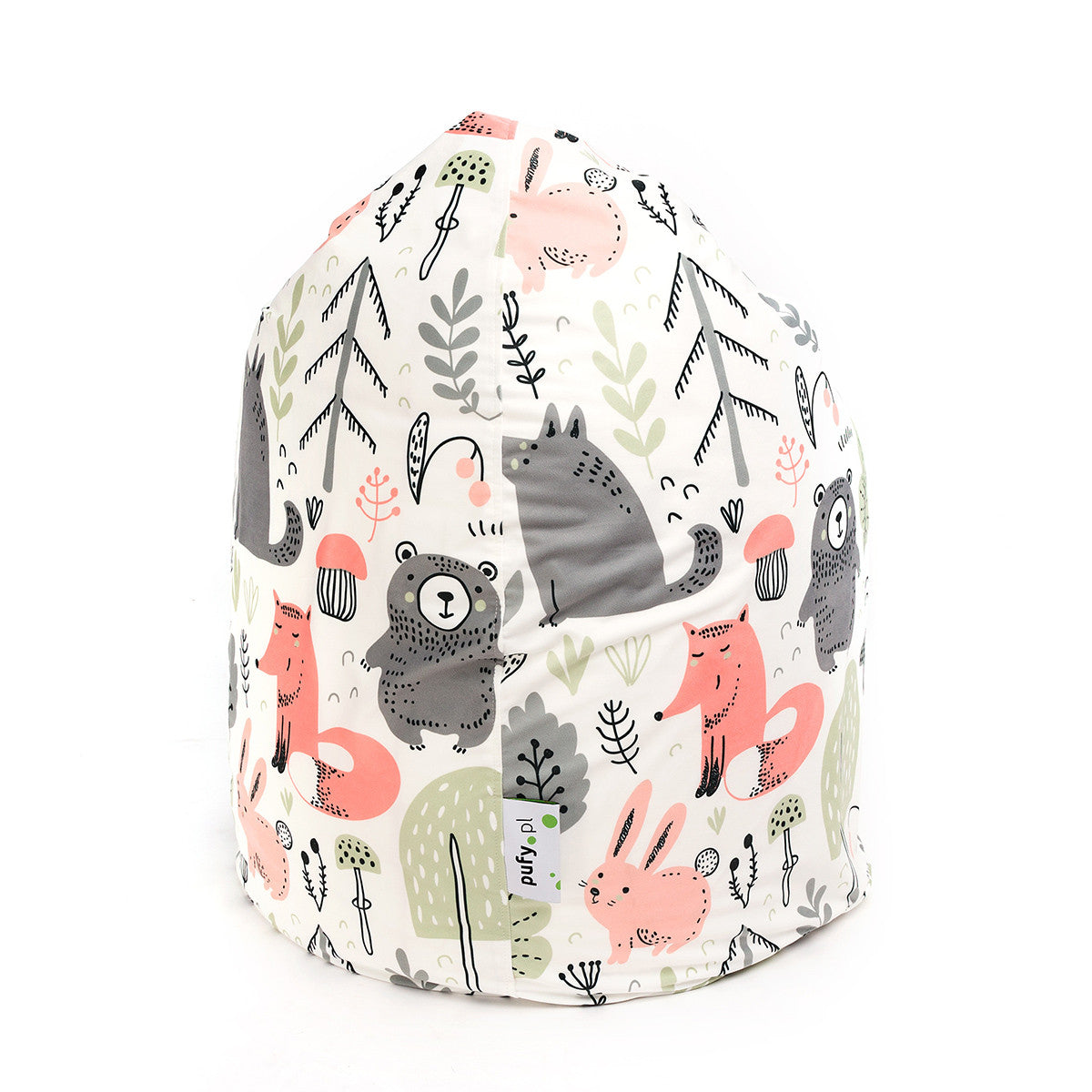 Pouf Poltrona Sacco in Morbido Tessuto Pile di Velluto fantasia Design sfoderabile