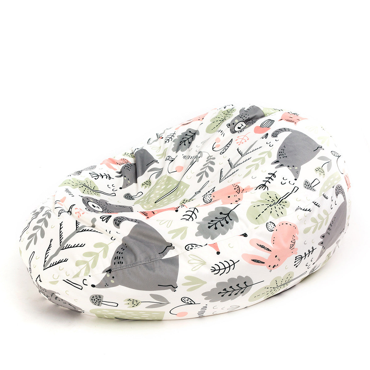 Pouf Poltrona Sacco in Morbido Tessuto Pile di Velluto fantasia Design sfoderabile