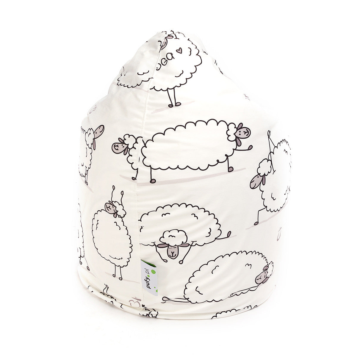 Pouf Poltrona Sacco in Morbido Tessuto Pile di Velluto fantasia Design sfoderabile