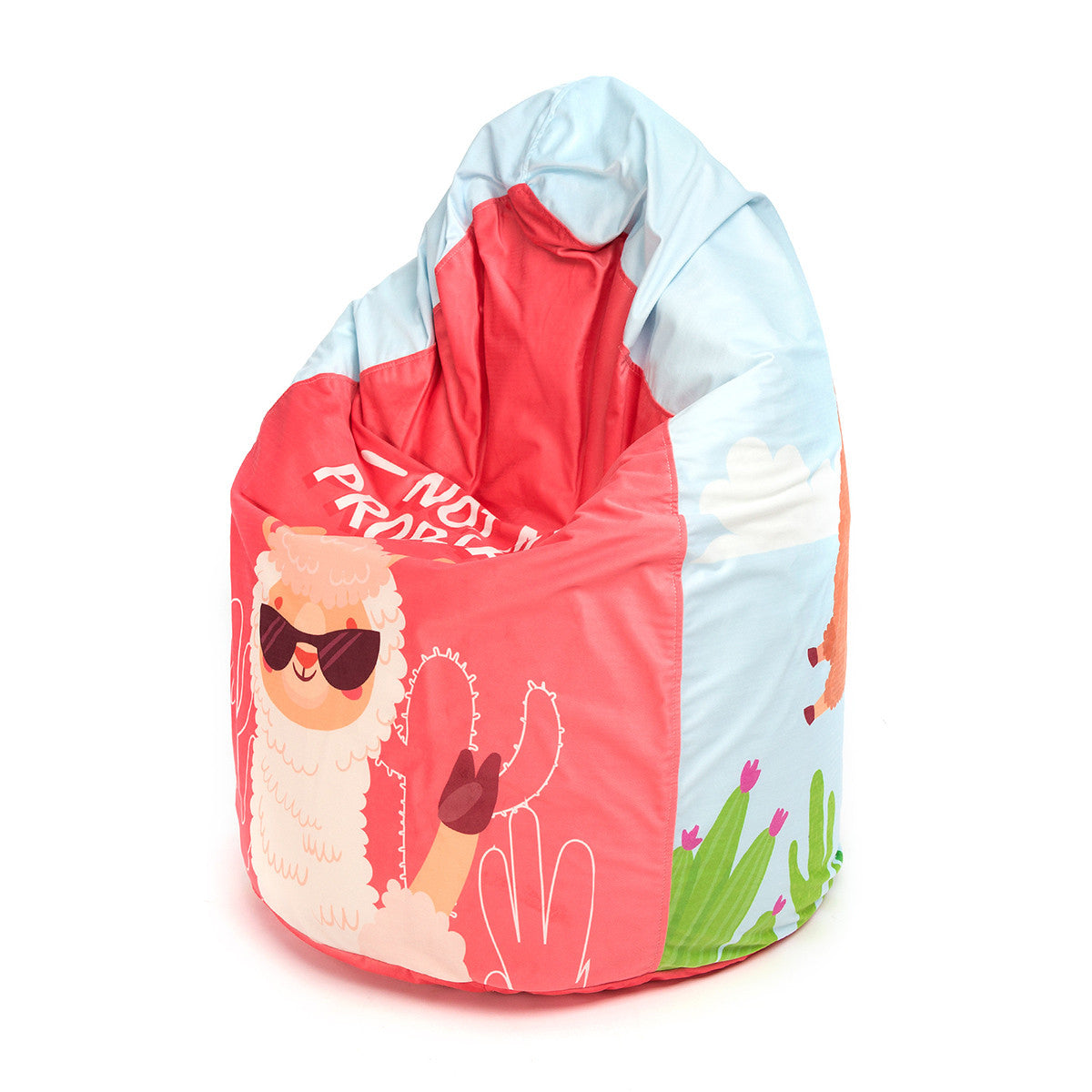 Pouf Poltrona Sacco in Morbido Tessuto Pile di Velluto fantasia Design sfoderabile