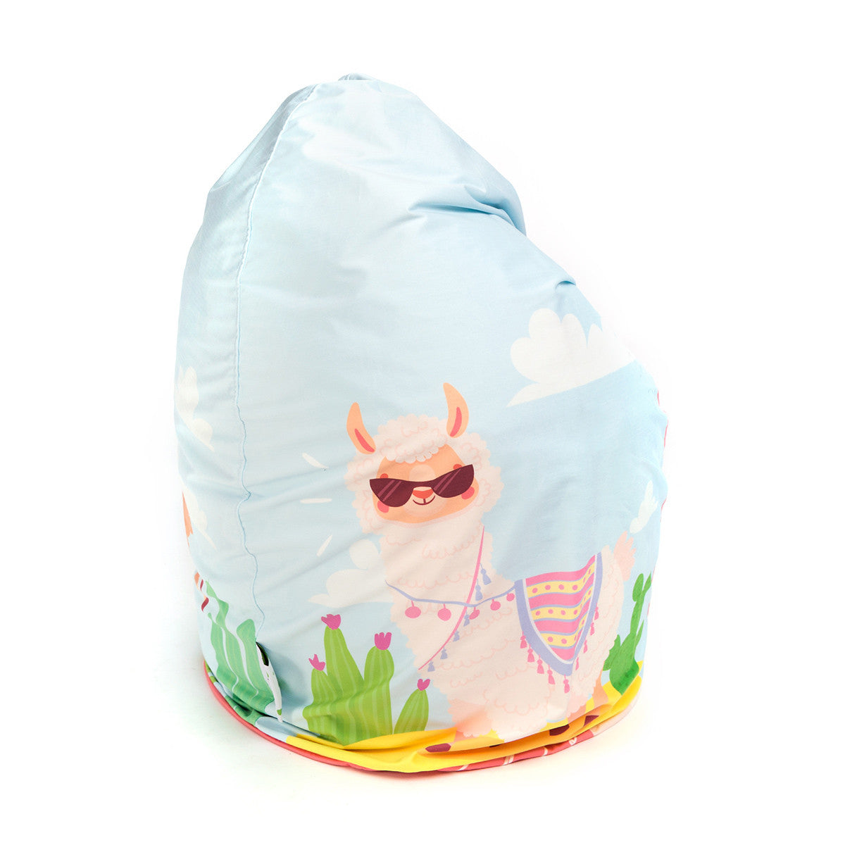 Pouf Poltrona Sacco in Morbido Tessuto Pile di Velluto fantasia Design sfoderabile