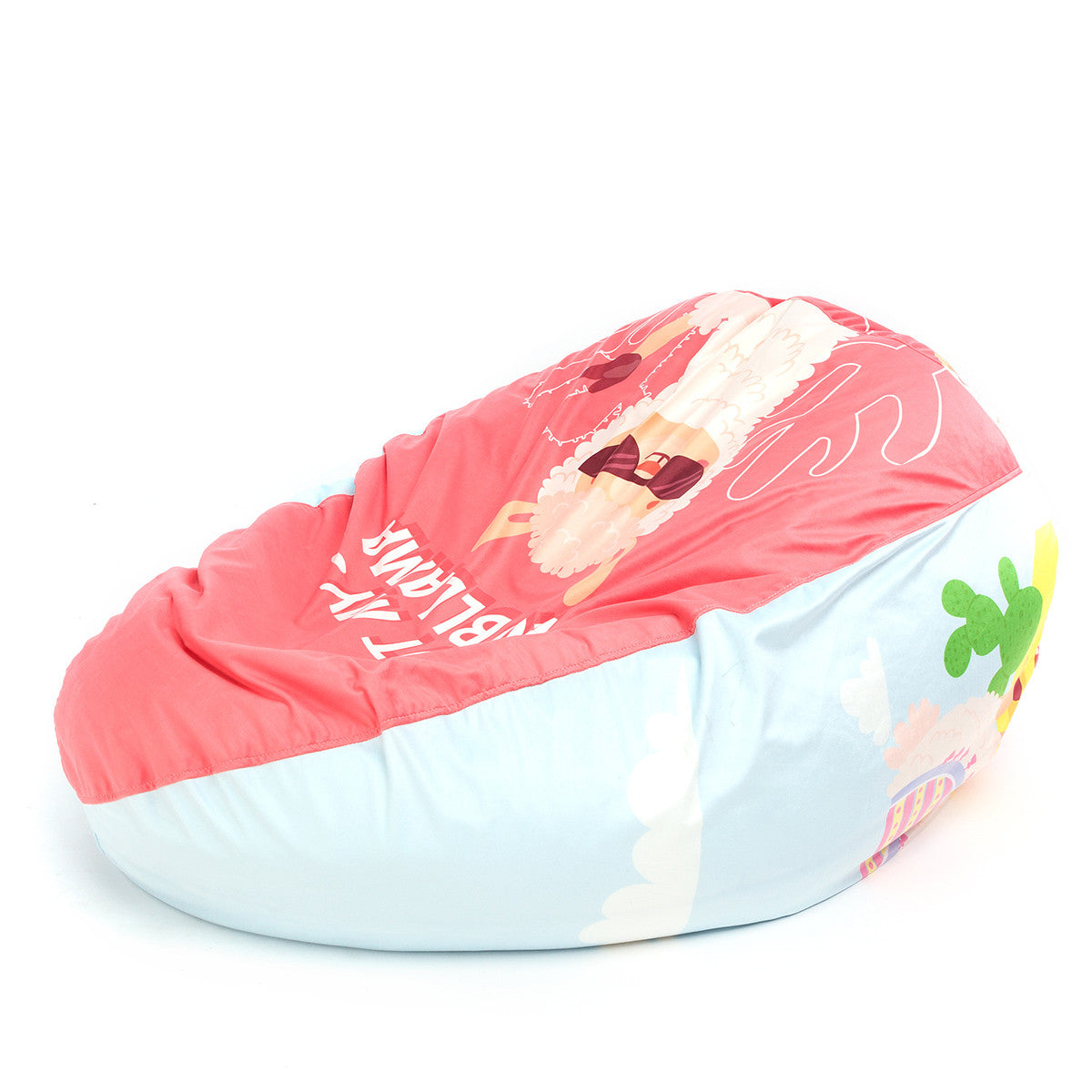 Pouf Poltrona Sacco in Morbido Tessuto Pile di Velluto fantasia Design sfoderabile