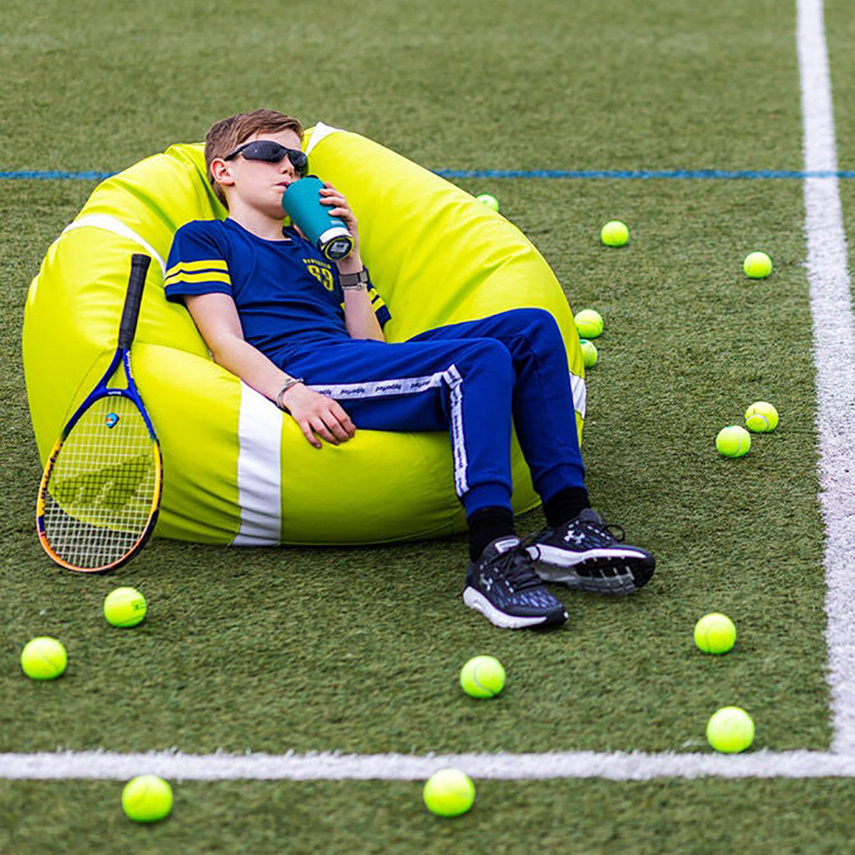 Pouf Poltrona Sacco Palla Tennis Padel Ecopelle