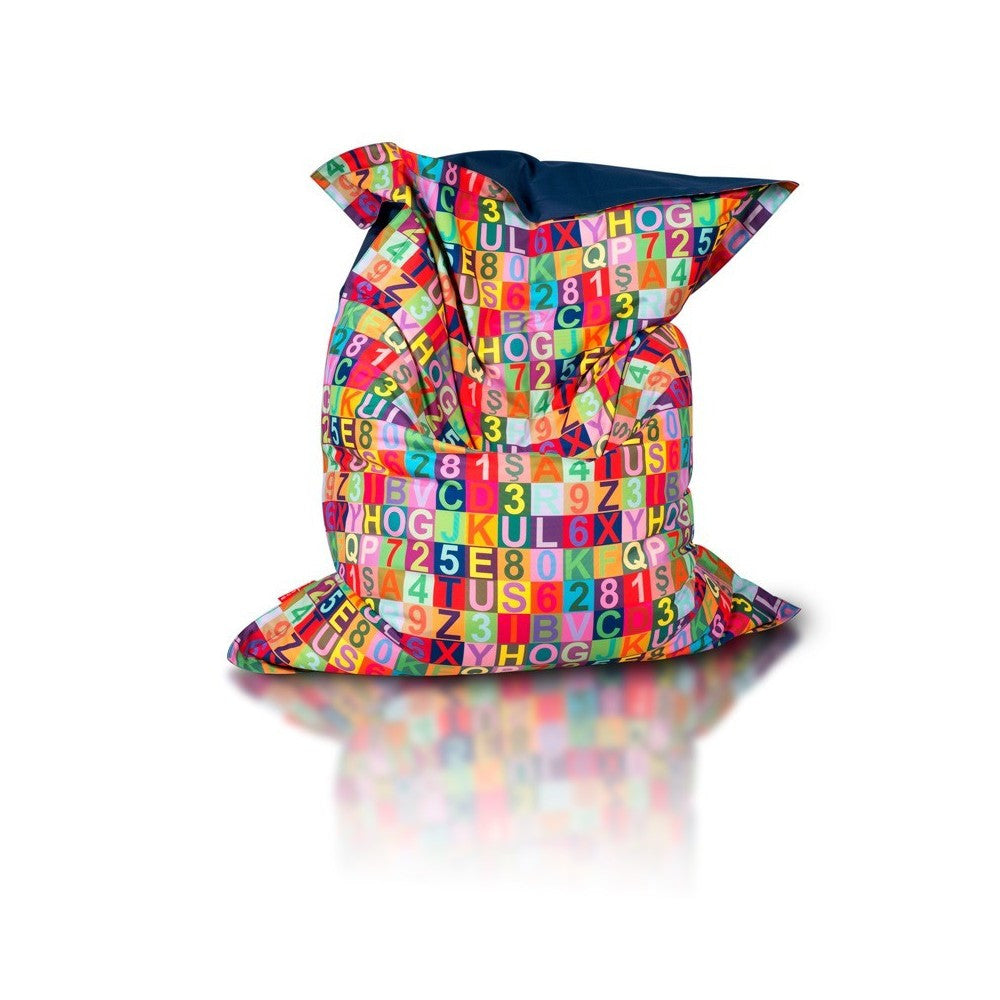 Cuscino S Pouf Poltrona Sacco in Poliestere Design Sfoderabile 100x140cm