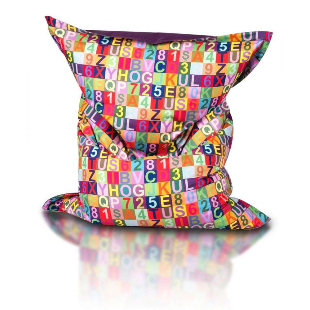 Cuscino S Pouf Poltrona Sacco in Poliestere Design Sfoderabile 100x140cm