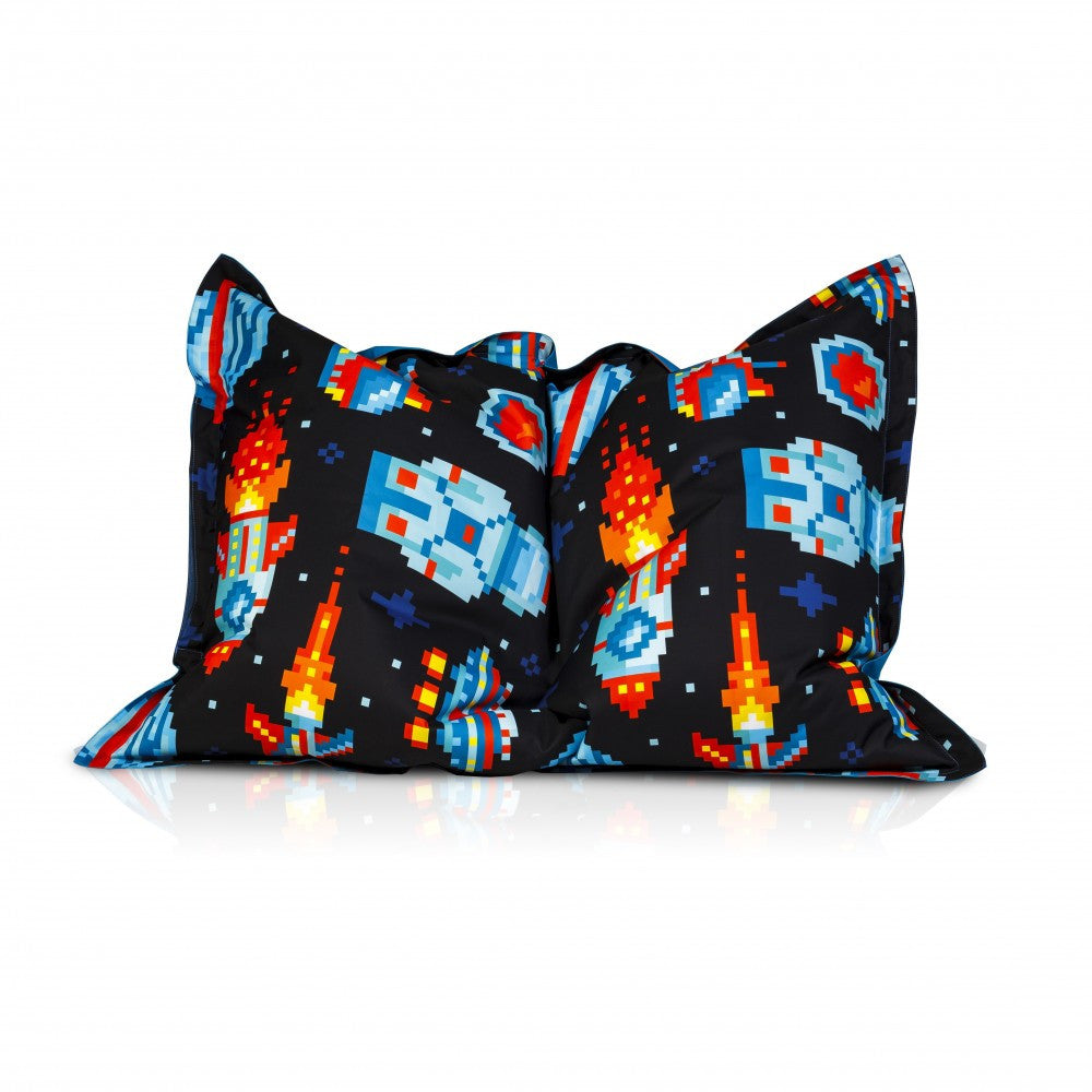 Cuscino S Pouf Poltrona Sacco in Poliestere Design Sfoderabile 100x140cm