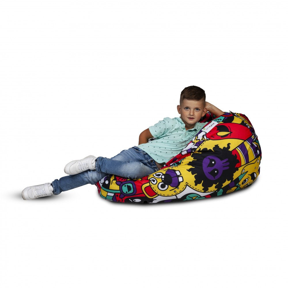 Pouf Poltrona a Sacco L Poliestere Fantasia Modern