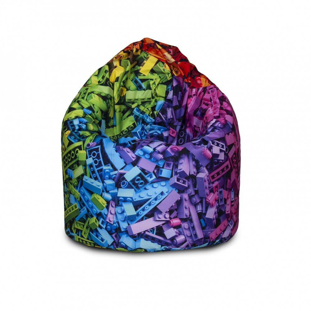Pouf Poltrona a Sacco L Poliestere Fantasia Modern
