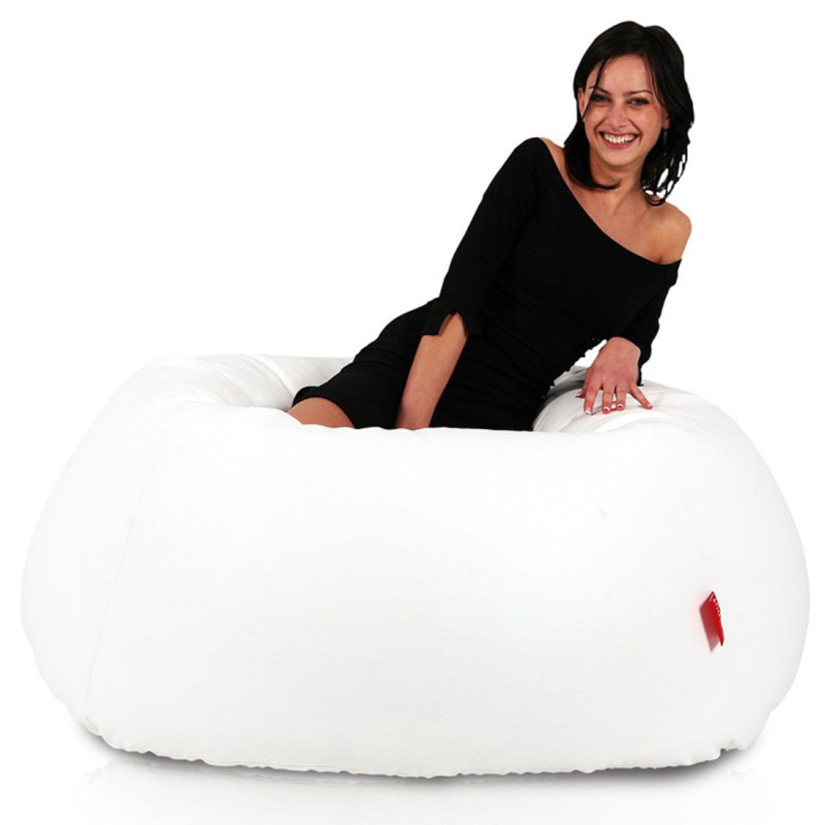 Cover Pouf Maxi in Ecopelle Bianco E1 - pouf completo