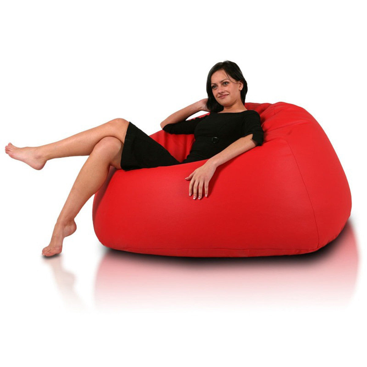 Cover Pouf Maxi in Ecopelle Rosso E6 - pouf completo