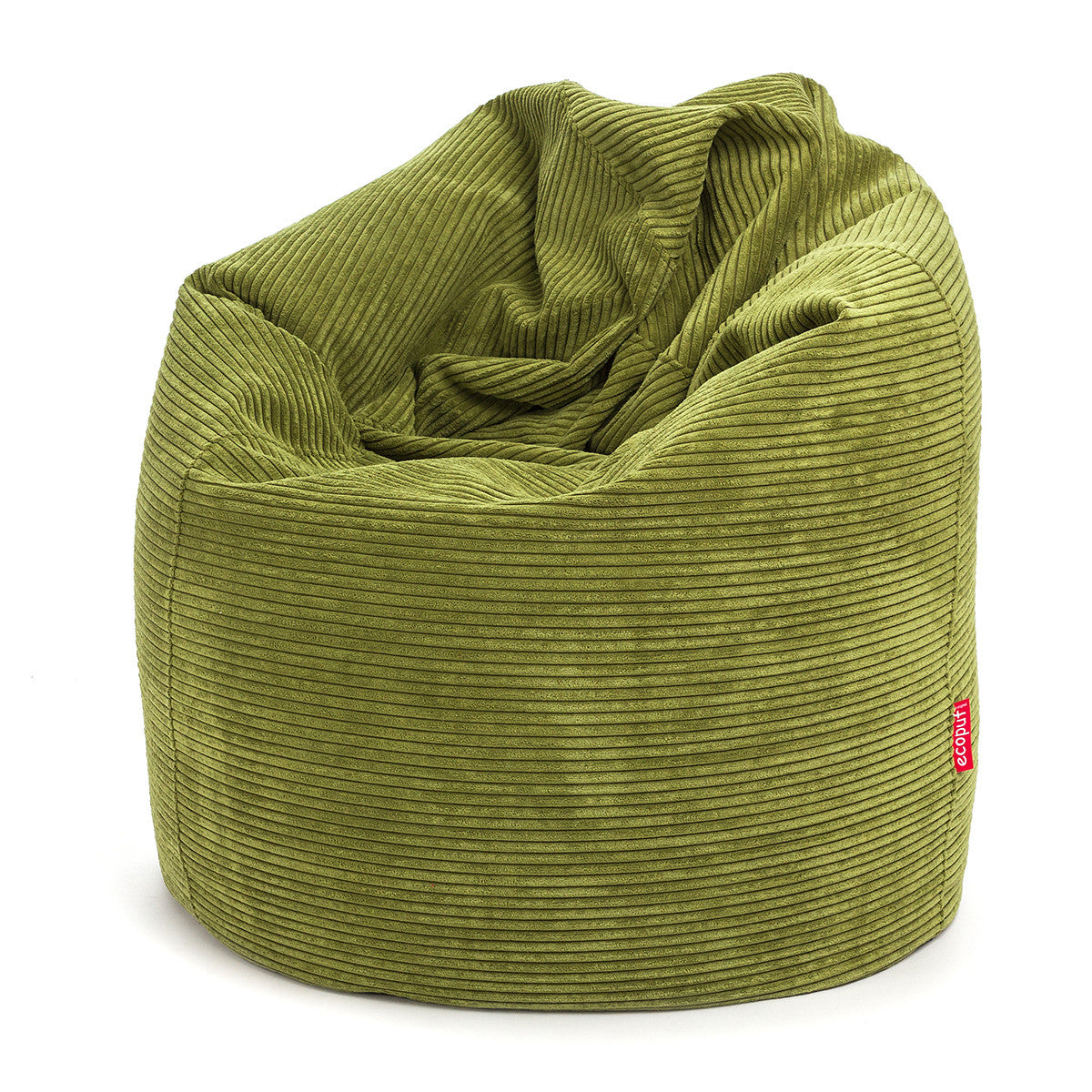 Pouf Poltrona Sacco XL Velluto a Coste con Poggiapiedi