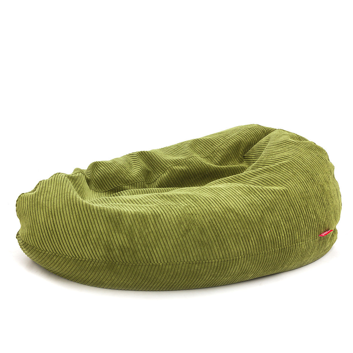 Pouf Poltrona Sacco XL Velluto a Coste con Poggiapiedi