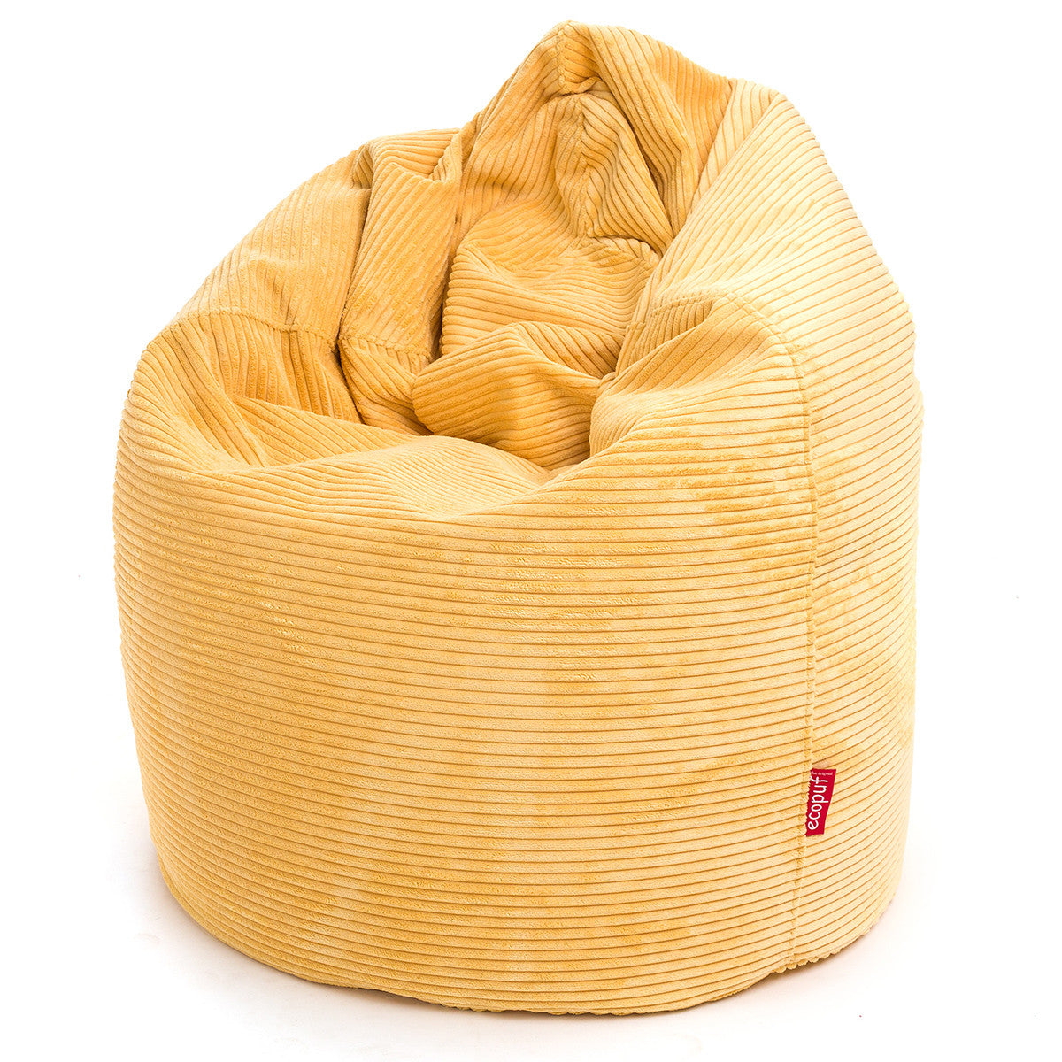 Pouf Poltrona Sacco XL Velluto a Coste con Poggiapiedi