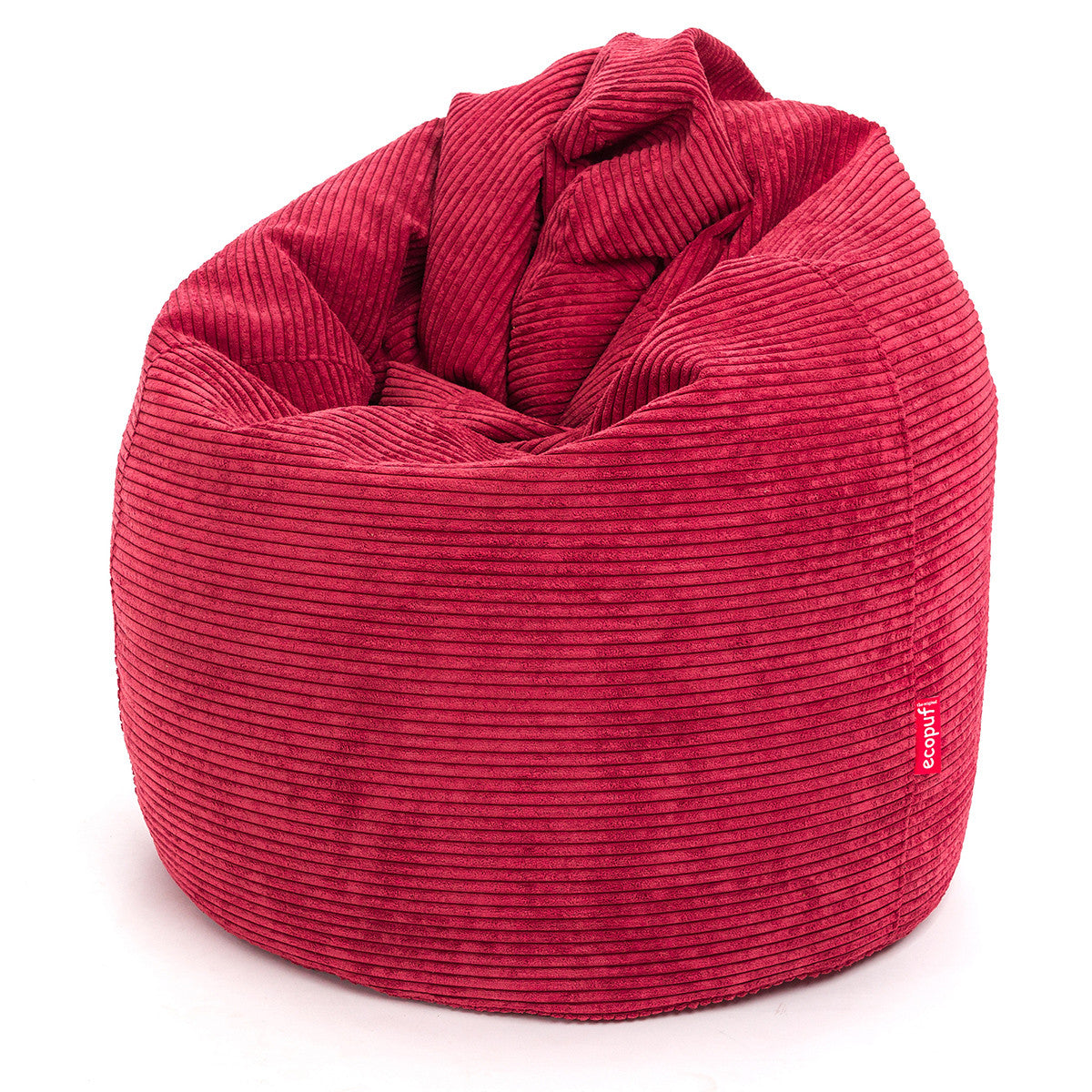 Pouf Poltrona Sacco XL Velluto a Coste con Poggiapiedi