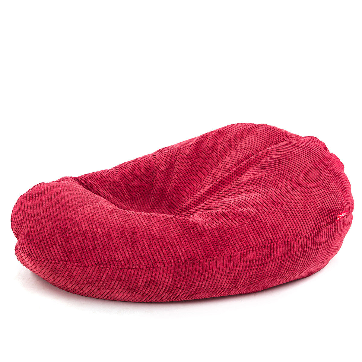 Pouf Poltrona Sacco XL Velluto a Coste con Poggiapiedi