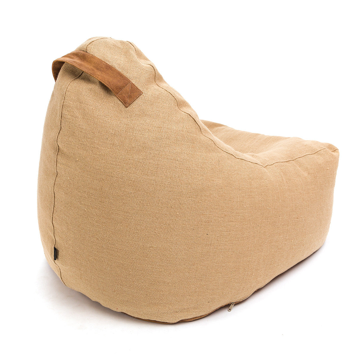 Pouf Poltrona Sacco 100% Juta Sfoderabile e Maniglia