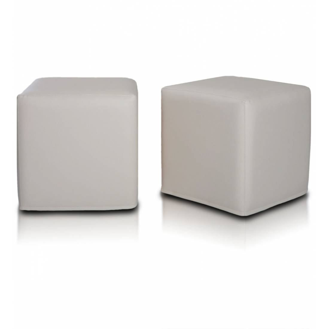 POUF POGGIAPIEDI QUADRATO 40X40 ECOPELLE