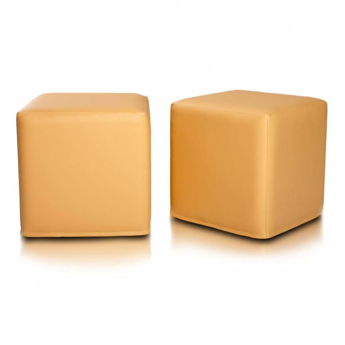 POUF POGGIAPIEDI QUADRATO 40X40 ECOPELLE