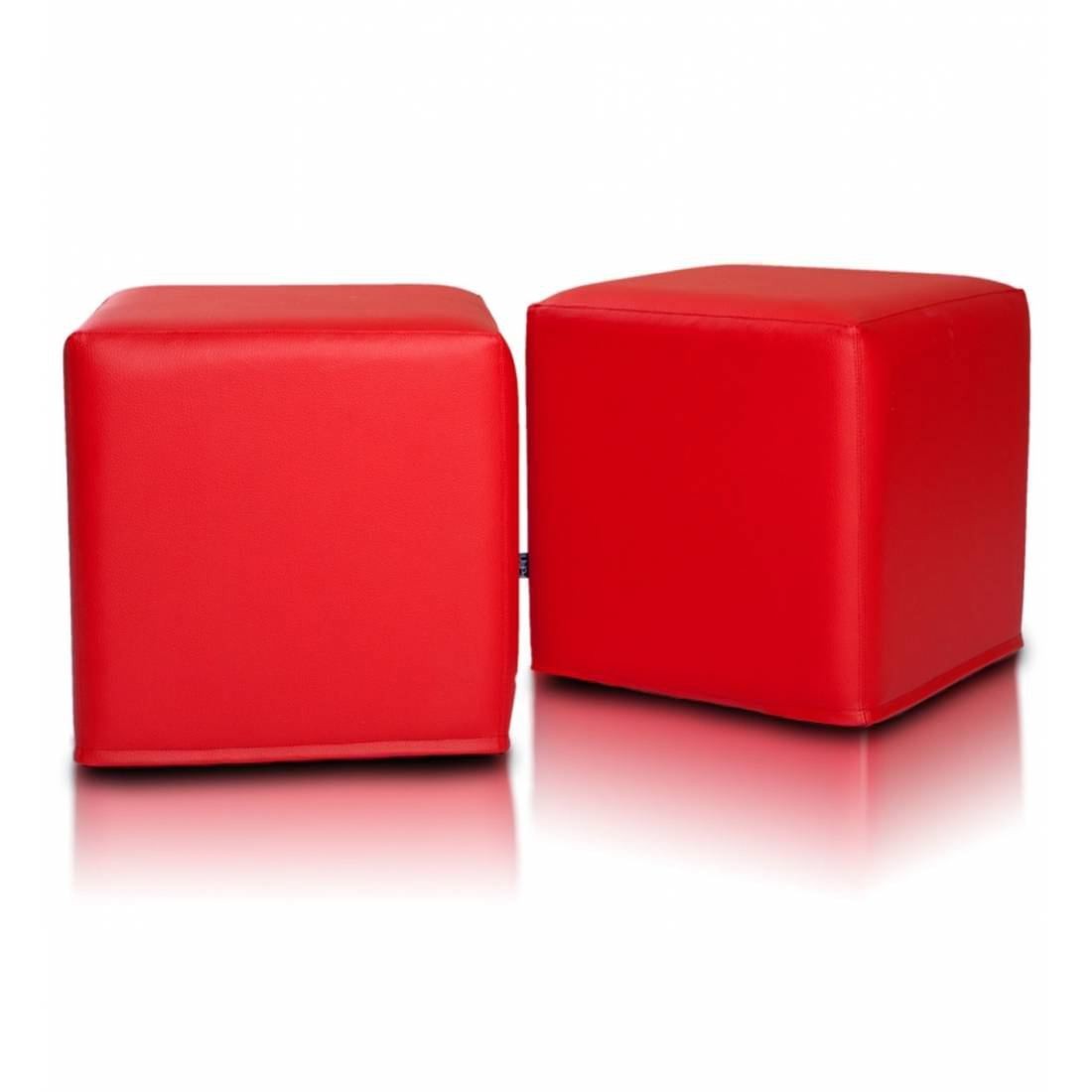 POUF POGGIAPIEDI QUADRATO 40X40 ECOPELLE