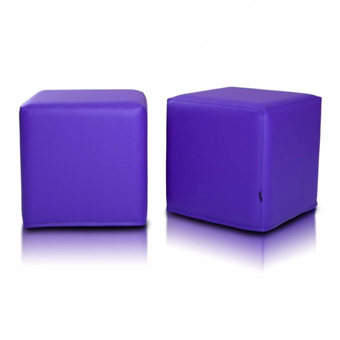 POUF POGGIAPIEDI QUADRATO 40X40 ECOPELLE
