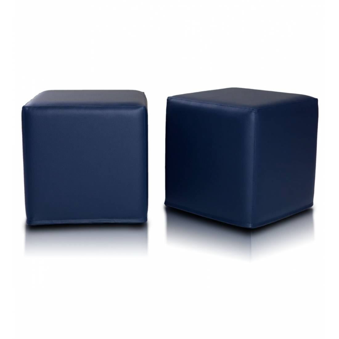 POUF POGGIAPIEDI QUADRATO 40X40 ECOPELLE