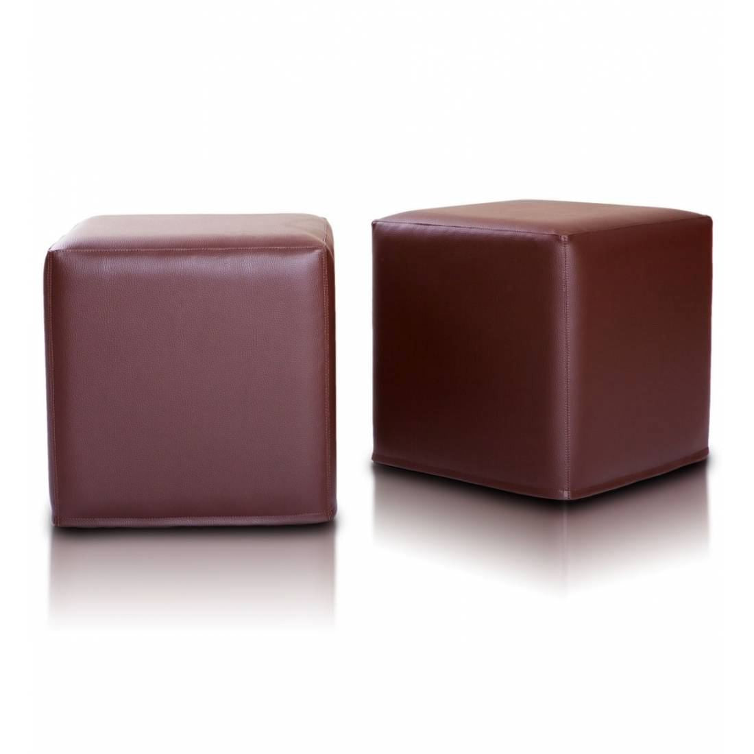 POUF POGGIAPIEDI QUADRATO 40X40 ECOPELLE