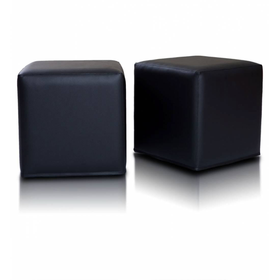 POUF POGGIAPIEDI QUADRATO 40X40 ECOPELLE