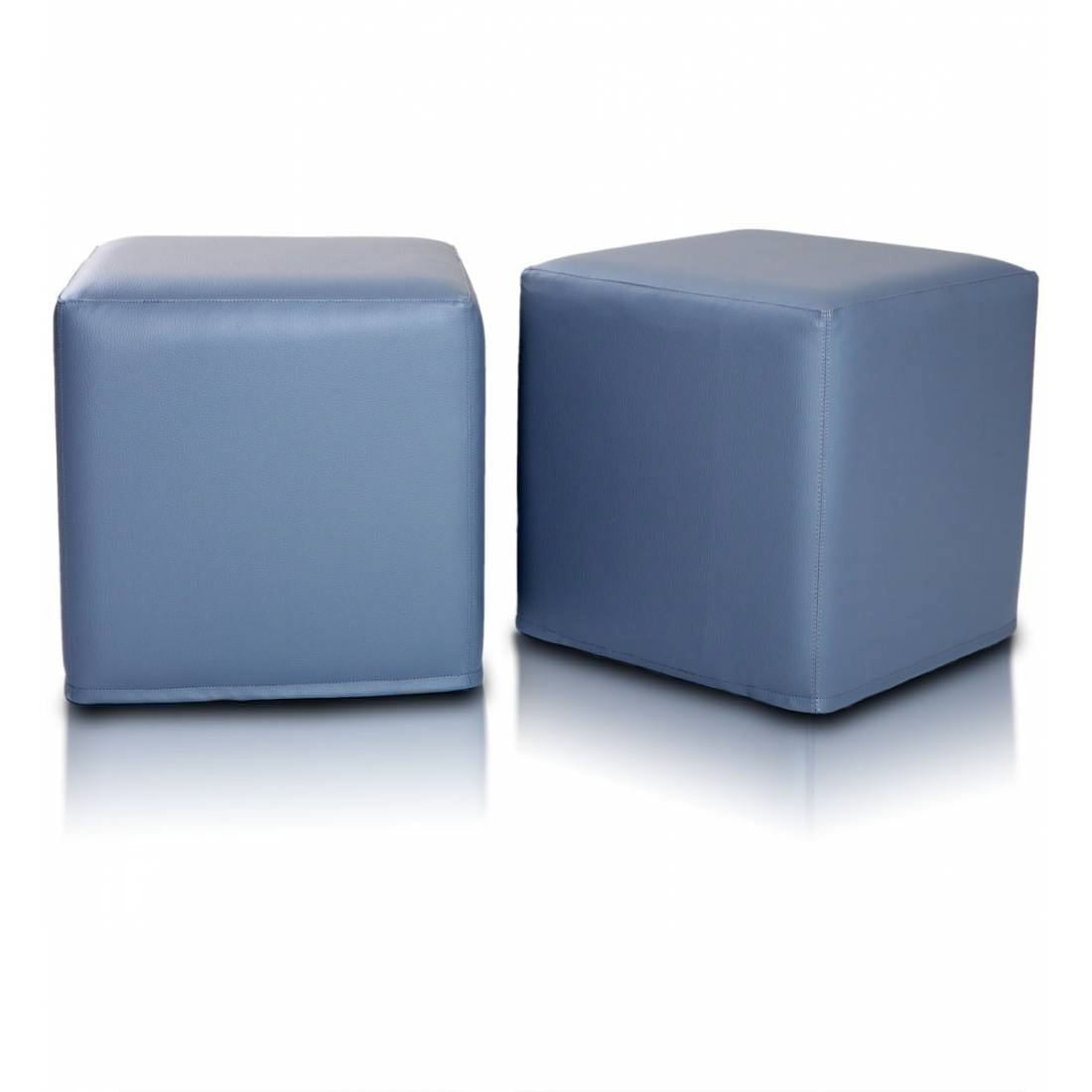 POUF POGGIAPIEDI QUADRATO 40X40 ECOPELLE