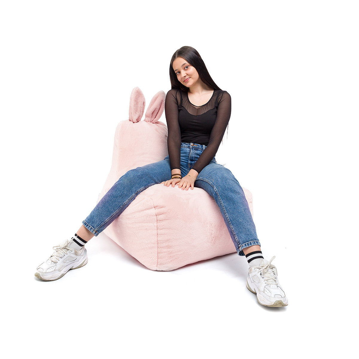 Bunny L Pouf Poltrona Sacco Coniglietto Bugs Bunny Finta Pelliccia