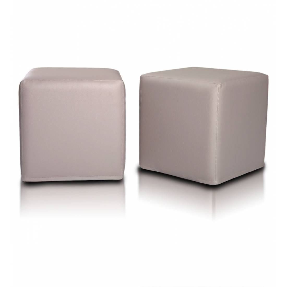 POUF POGGIAPIEDI QUADRATO 40X40 ECOPELLE