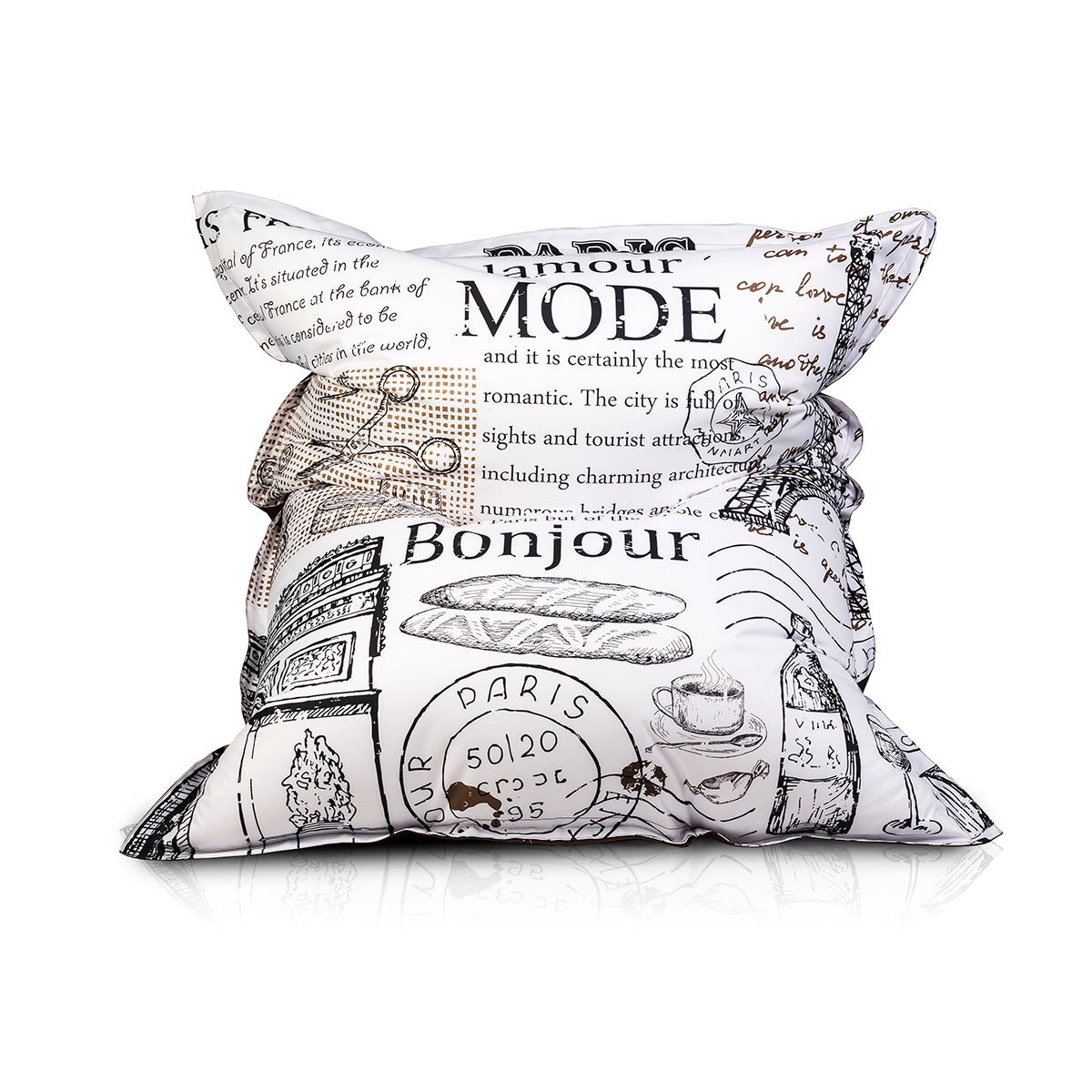 Cuscino M Pouf Poltrona Sacco in Poliestere Design Sfoderabile 135x170 cm
