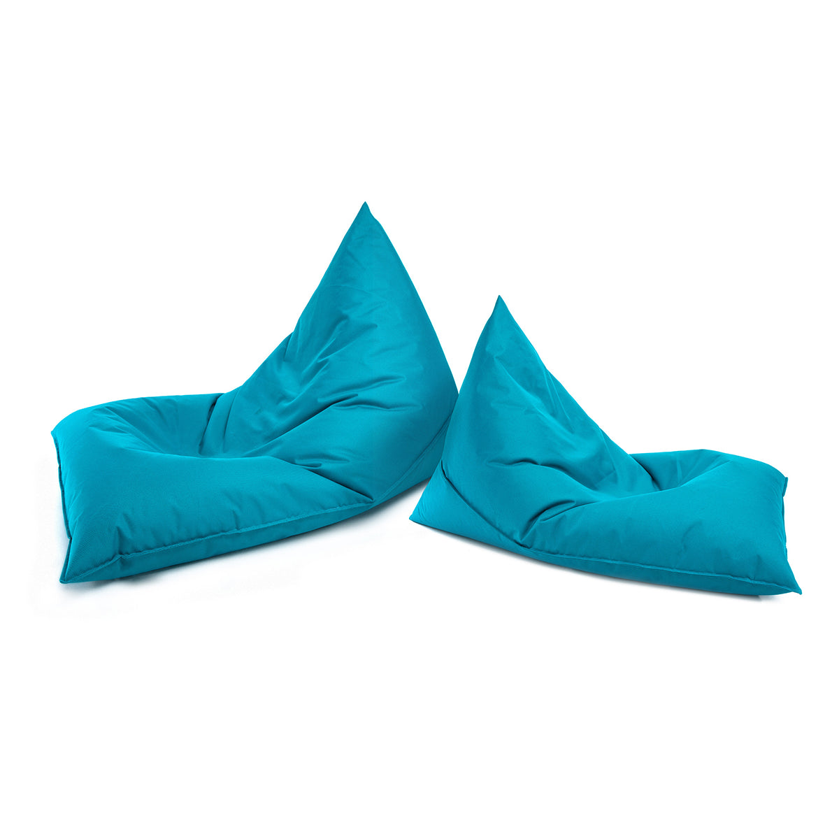 Pouf Triangolare Lazy S Cuscino da Terra 80x130cm Poliestere Impermeabile per Esterno