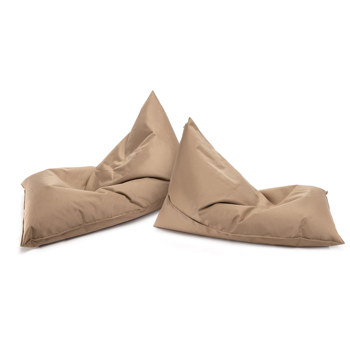 Pouf Triangolare Lazy S Cuscino da Terra 80x130cm Poliestere Impermeabile per Esterno
