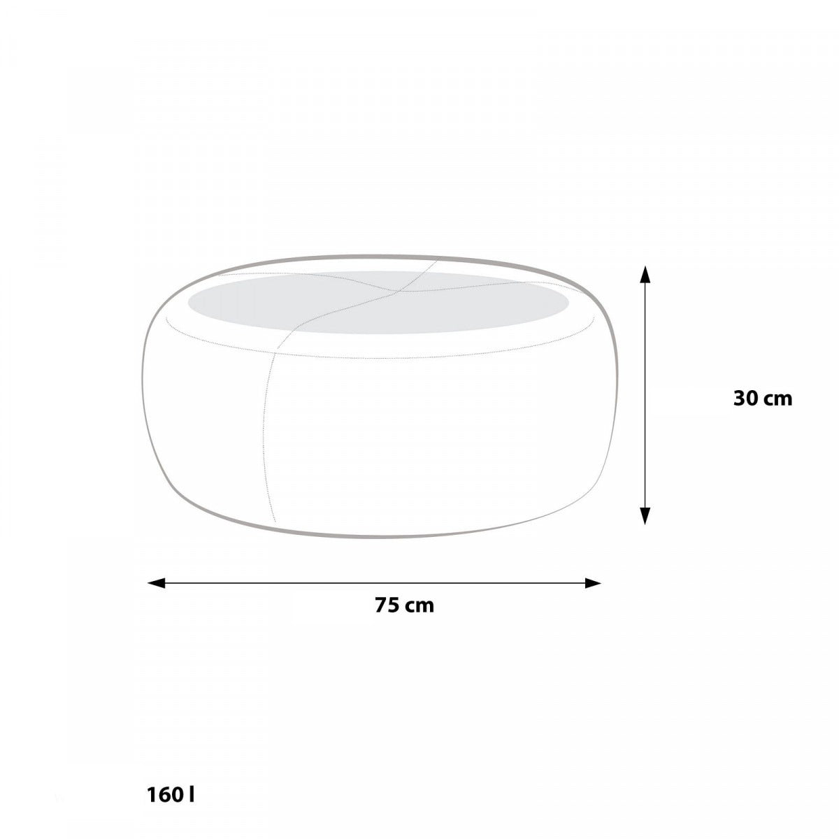 Pouf Poggiapiedi Sgabello Rotondo in Feltro 75x30