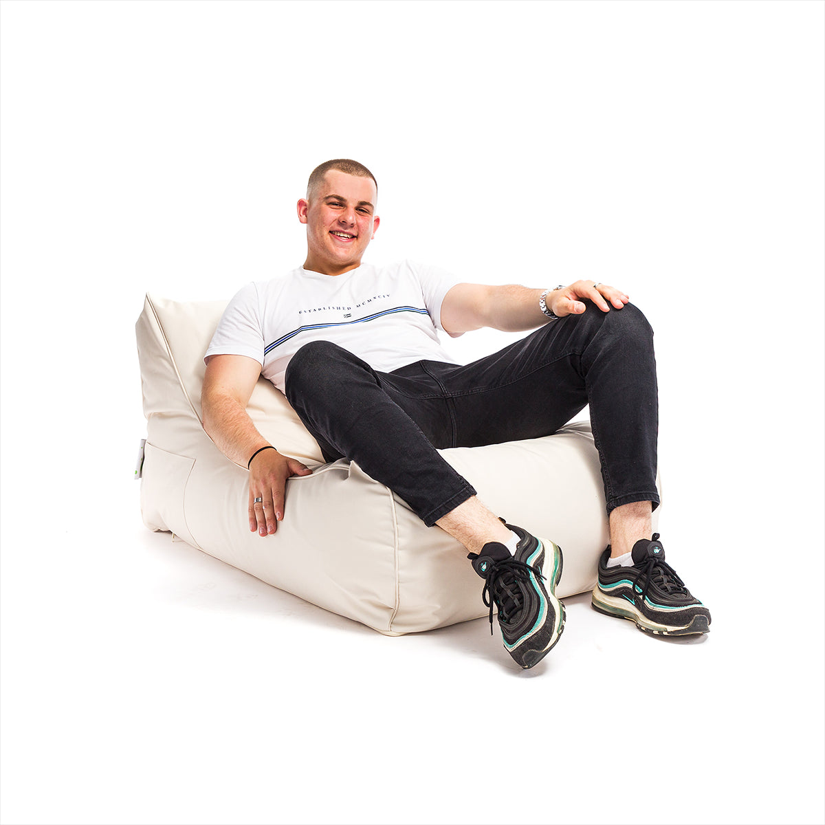 Pouf poltrona sacco chaise longue flavio poliestere