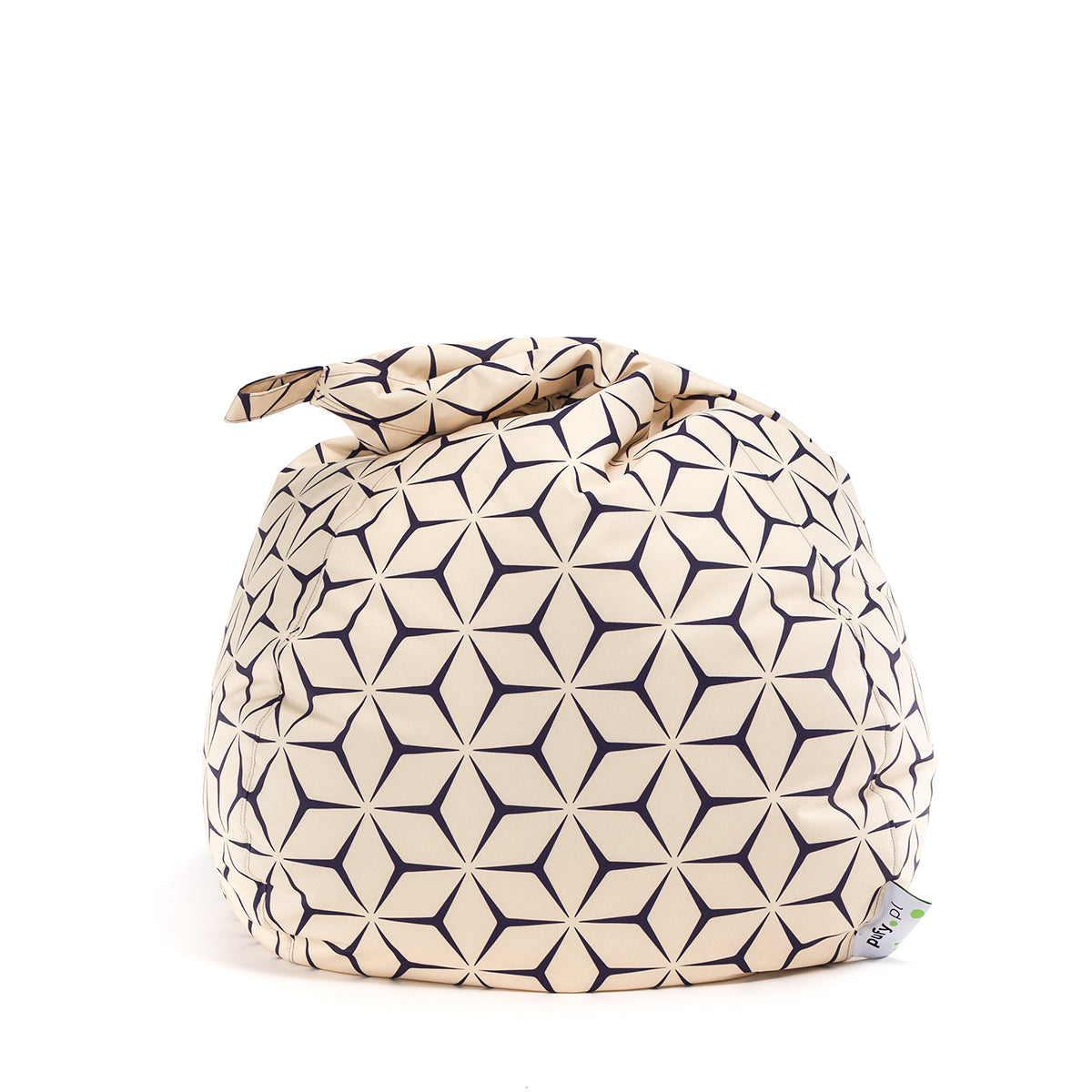 Pouf poltrona sacco oscar in poliestere design con maniglia