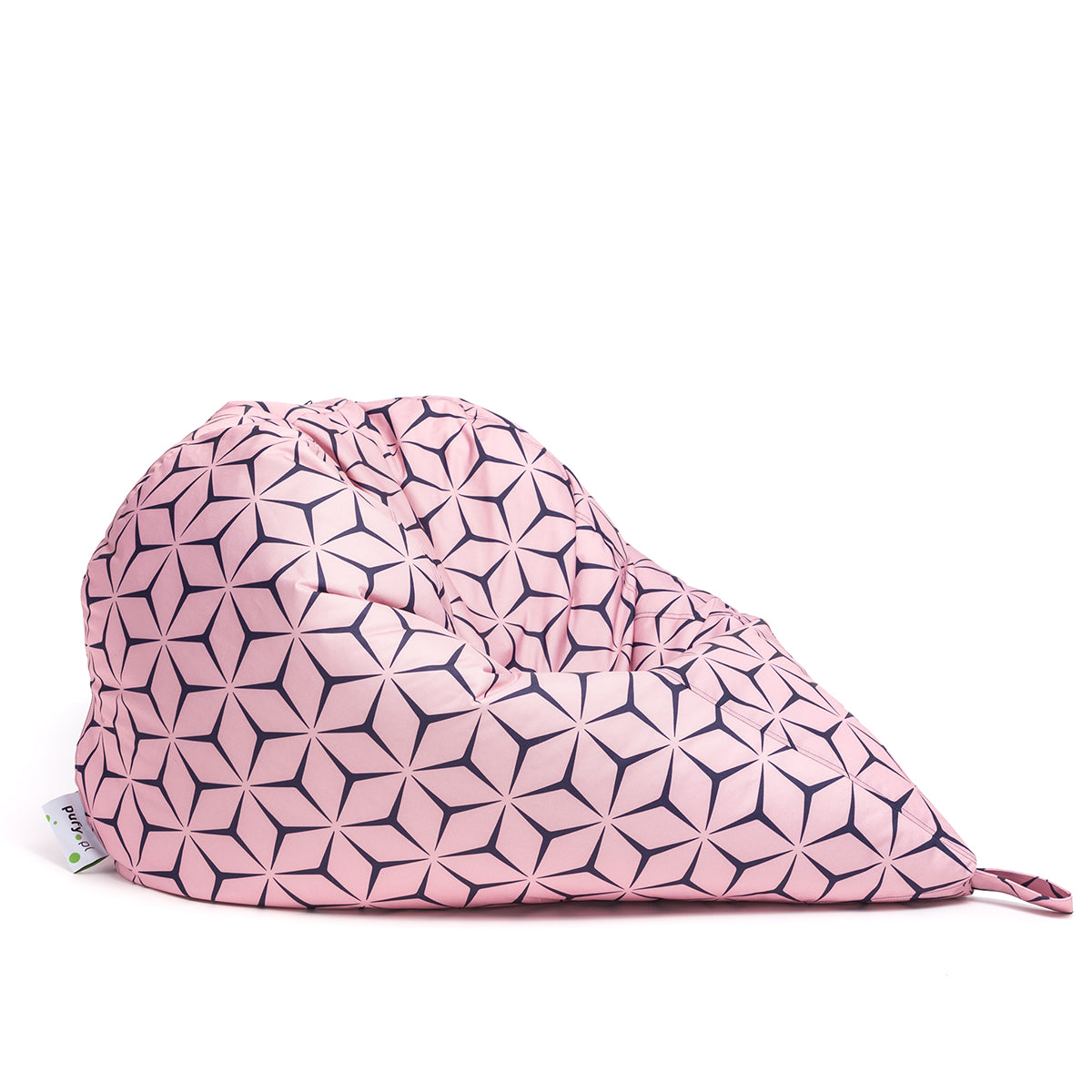 Pouf poltrona sacco oscar in poliestere design con maniglia