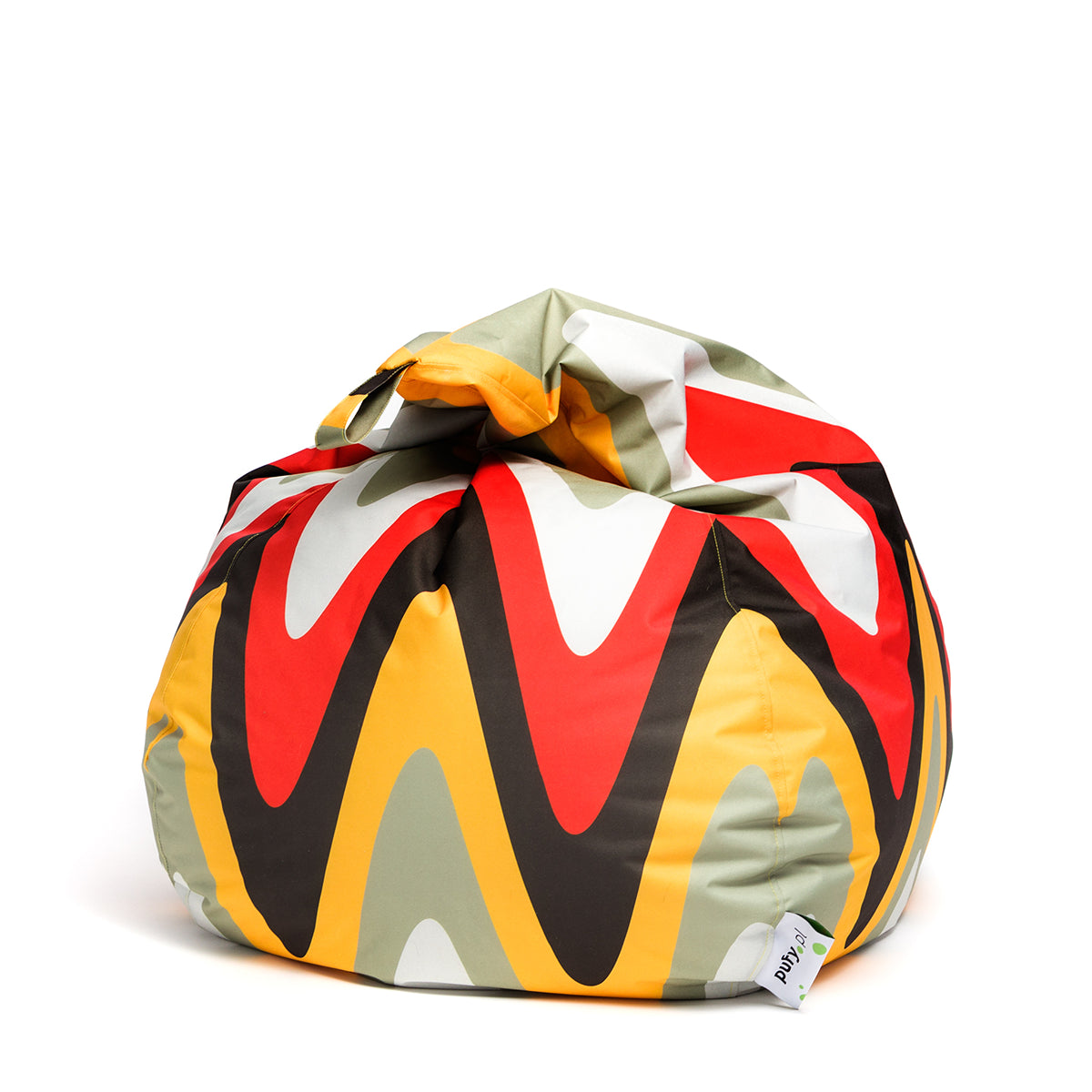Pouf poltrona sacco oscar in poliestere design con maniglia