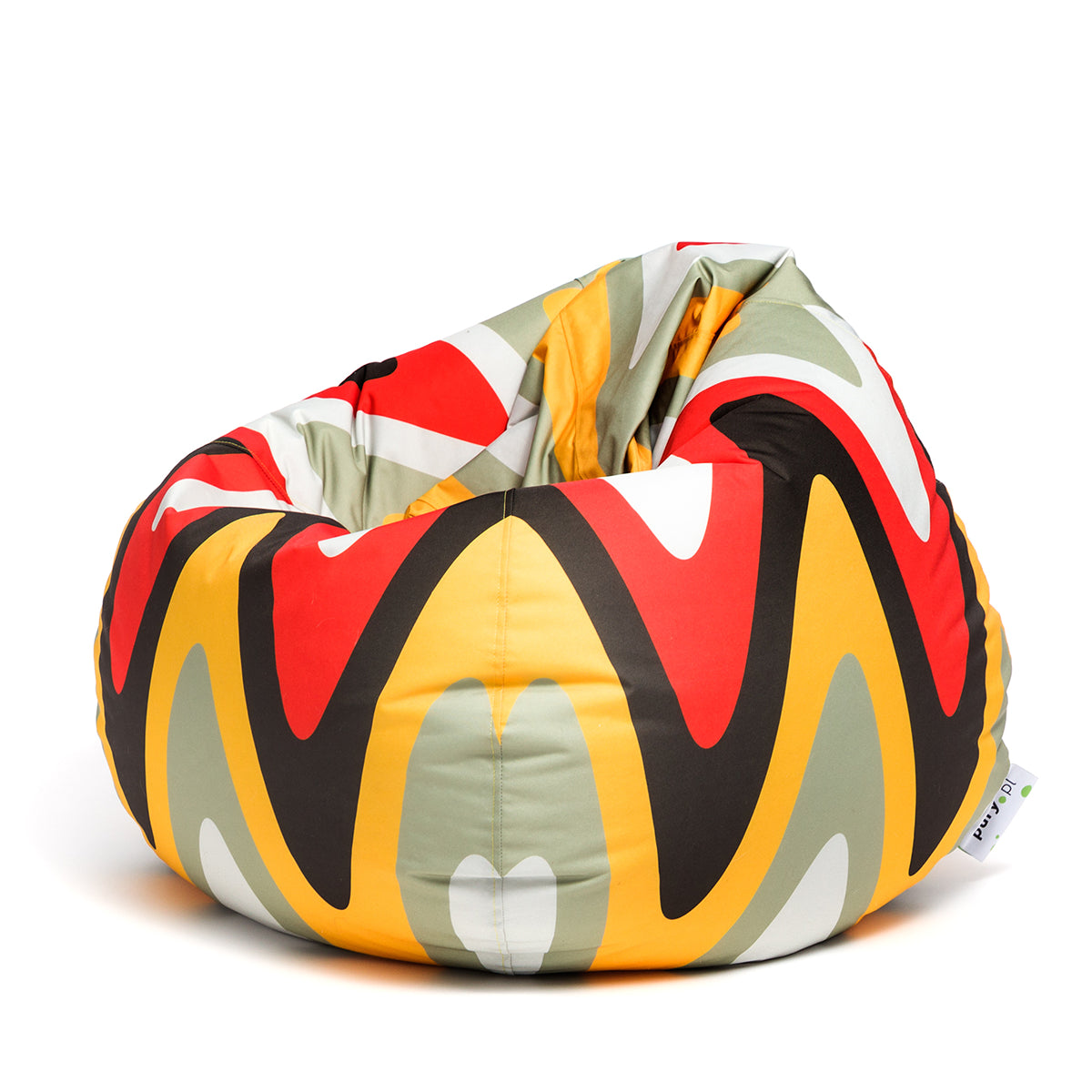 Pouf poltrona sacco oscar in poliestere design con maniglia