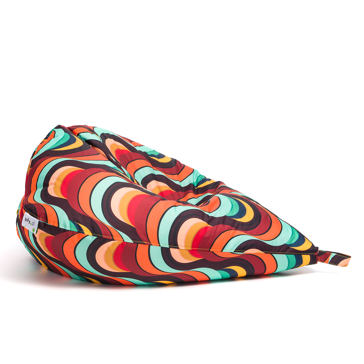 Pouf poltrona sacco oscar in poliestere design con maniglia