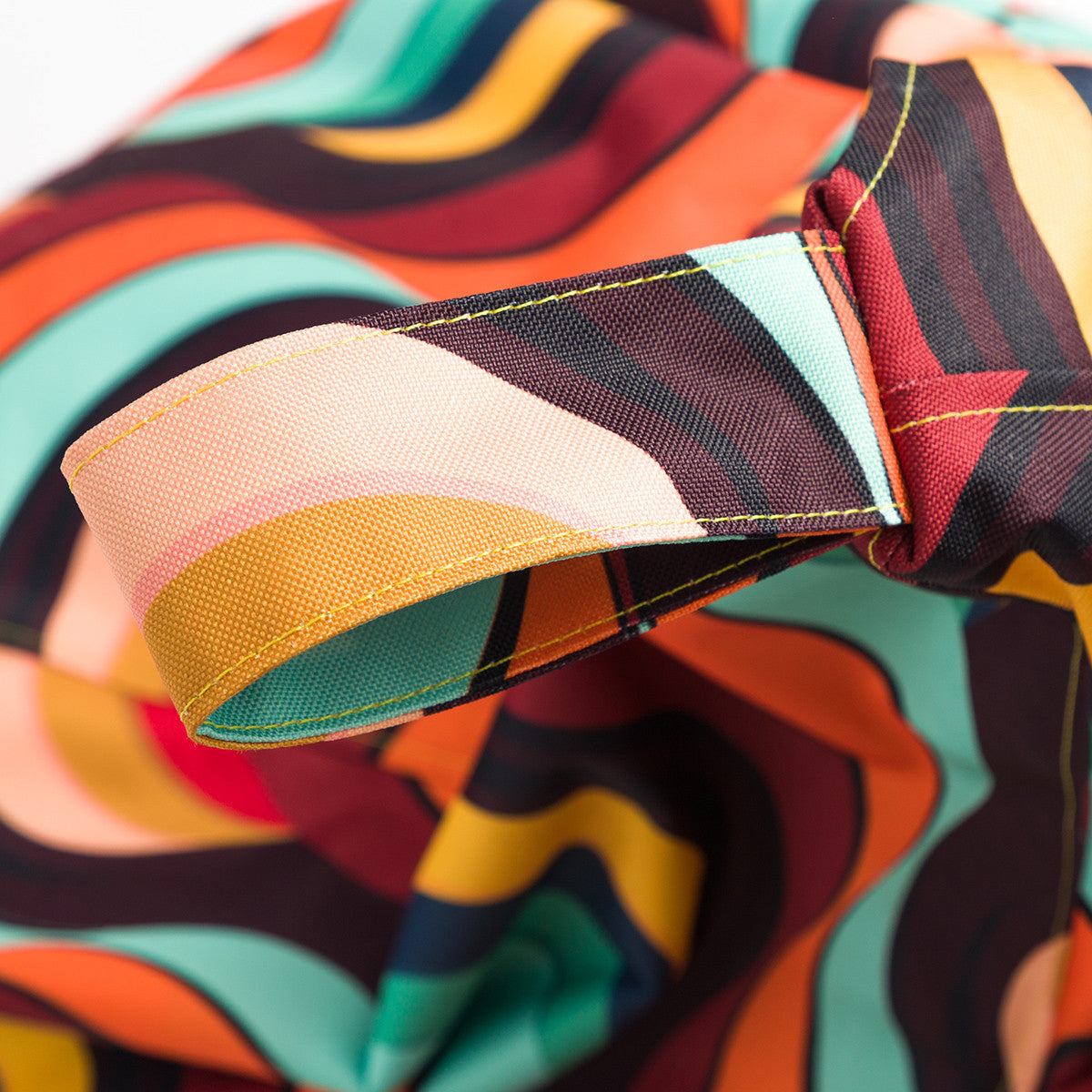Pouf poltrona sacco oscar in poliestere design con maniglia